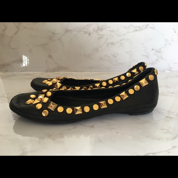 Tory Burch Riveted Leather Ballet Flats- Very Good Condition - Picture 3 of 5